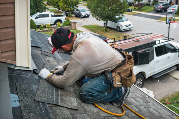 Professional Roofing technician working in Stevens, PA